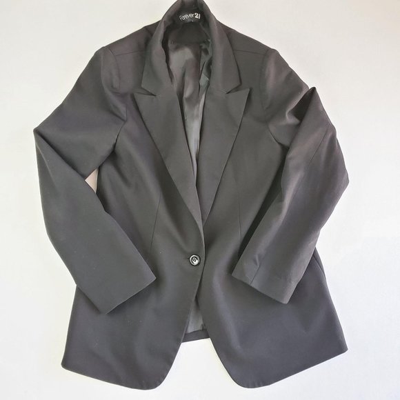 Women's Black Forever 21 blazer - Picture 1 of 5